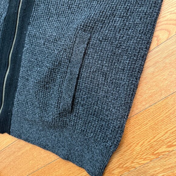 Banana Republic Italian Yarn Wool Nylon XL Sweater Hoodie Full Zip Knit - Picture 5 of 11